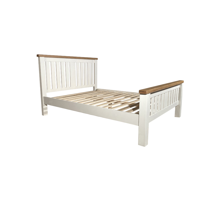 Oxford White Wood King Size Bed - Click Image to Close